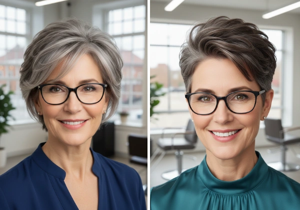 18 Short Hairstyles for Women Over 60 With Glasses