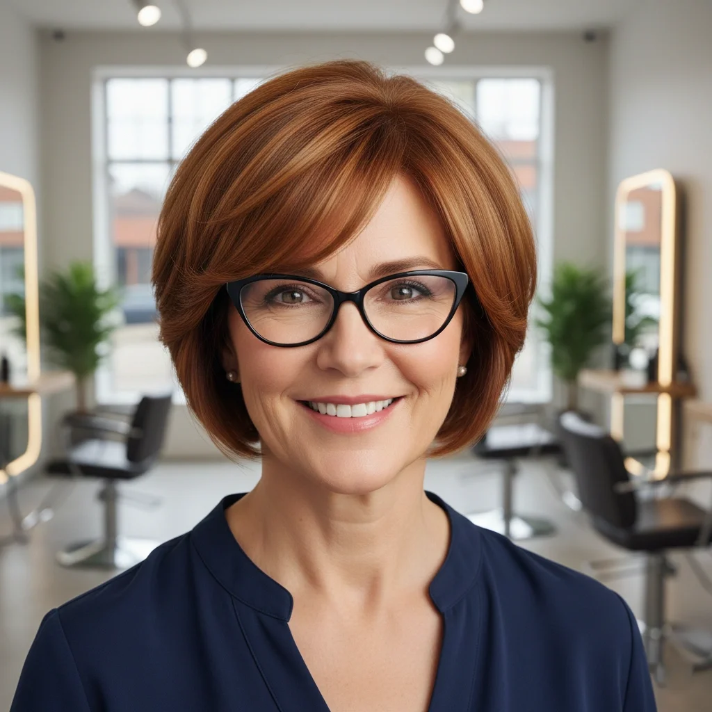 18 Short Hairstyles for Women Over 60 With Glasses