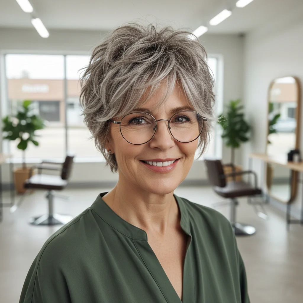 18 Short Hairstyles for Women Over 60 With Glasses