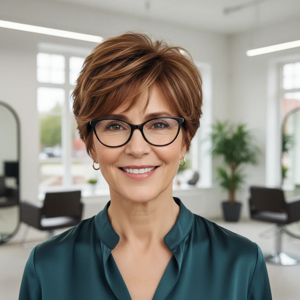 18 Short Hairstyles for Women Over 60 With Glasses