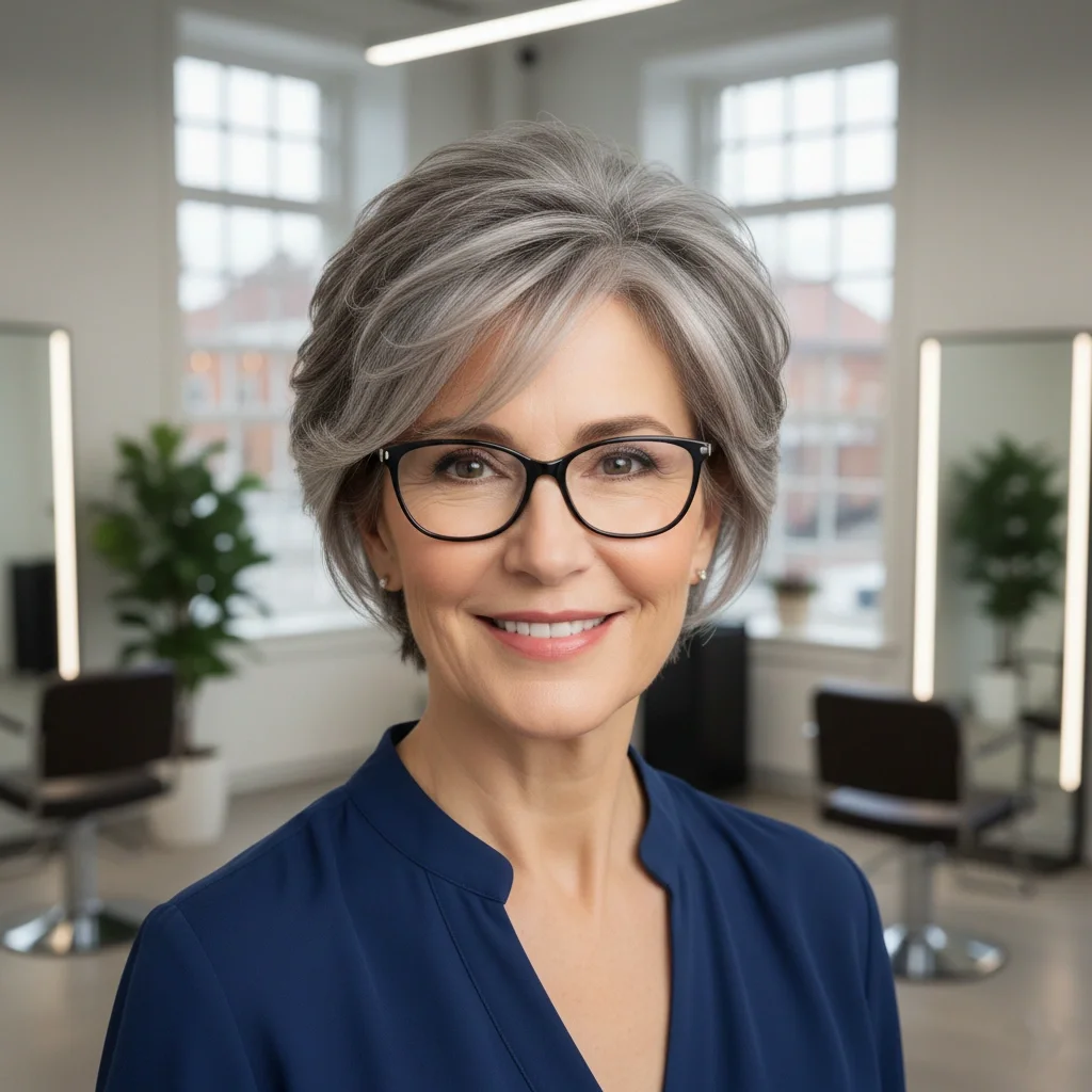 18 Short Hairstyles for Women Over 60 With Glasses