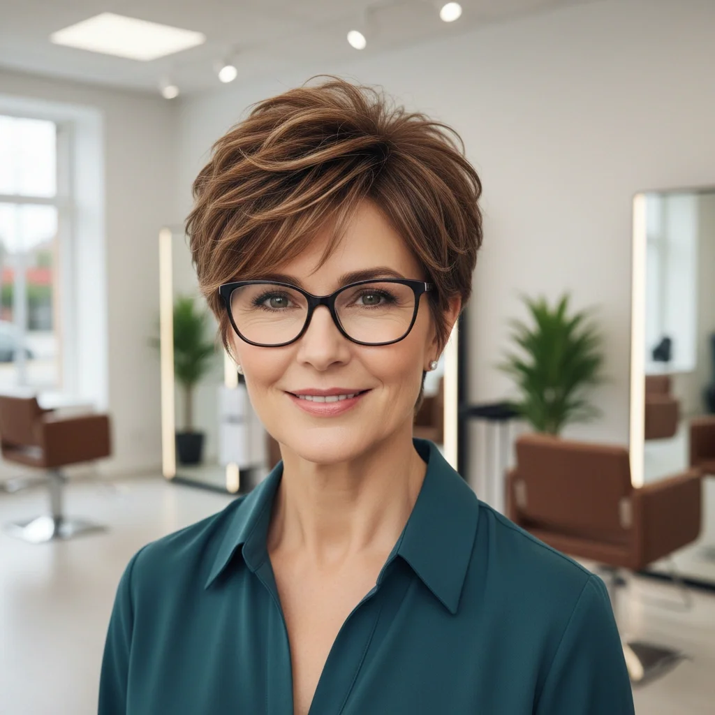 18 Short Hairstyles for Women Over 60 With Glasses